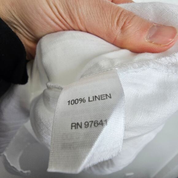 J. Jill Womens Linen Tunic Top Size L Coastal Resortwear Minimalist Travel White - Picture 8 of 10